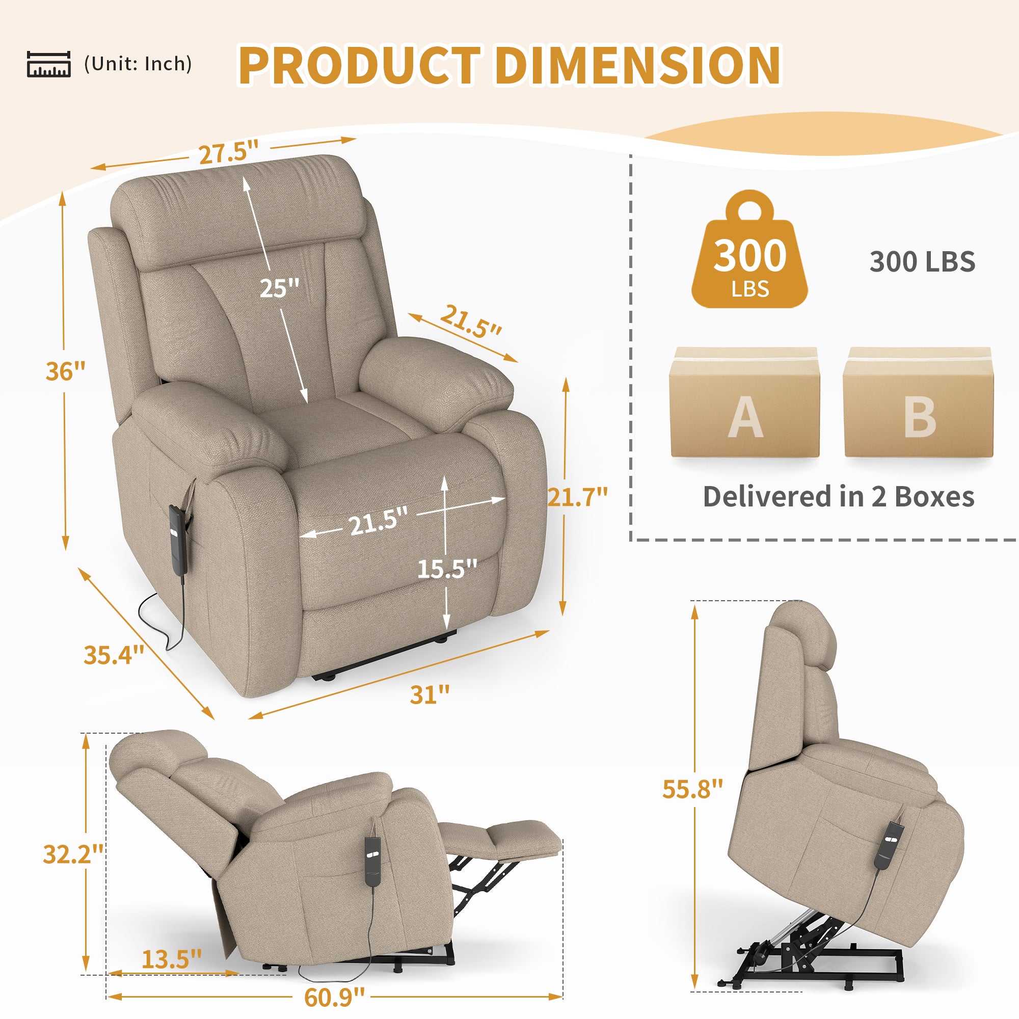 Power Lift Recliner for Elderly - Electric Recliner Chairs