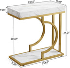 C-Shaped Sofa Side Table