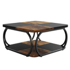 39” Square Coffee Table with Storage Shelf