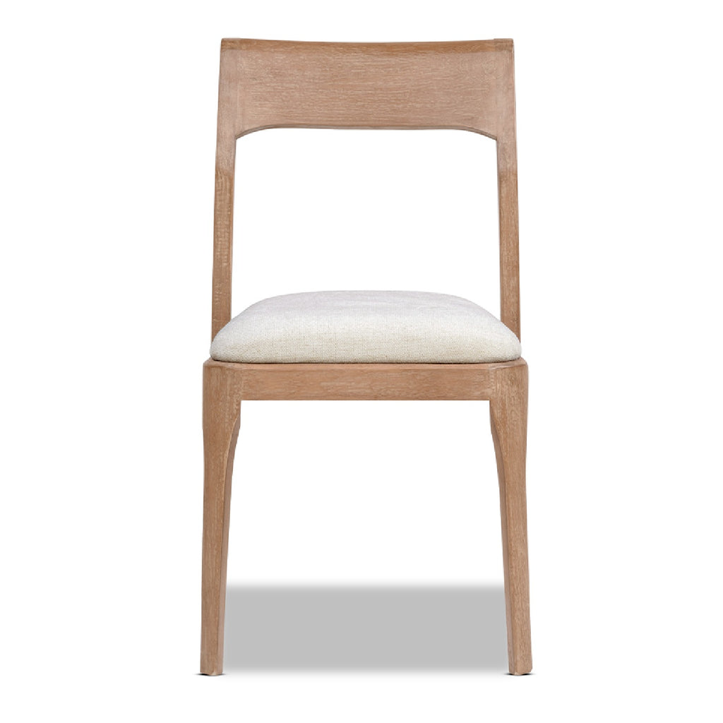 Bryson Upholstered Dining Chair Set of 2, Reclaimed Pine, Brown Chenille