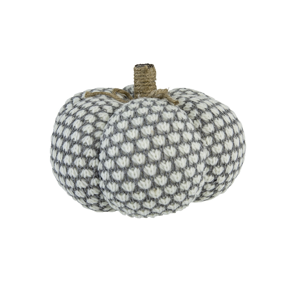 Set of 2 Knite Pumpkin Ornament Decor