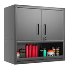 Metal Wall-Mounted Tool Storage Cabinet with Locking Door