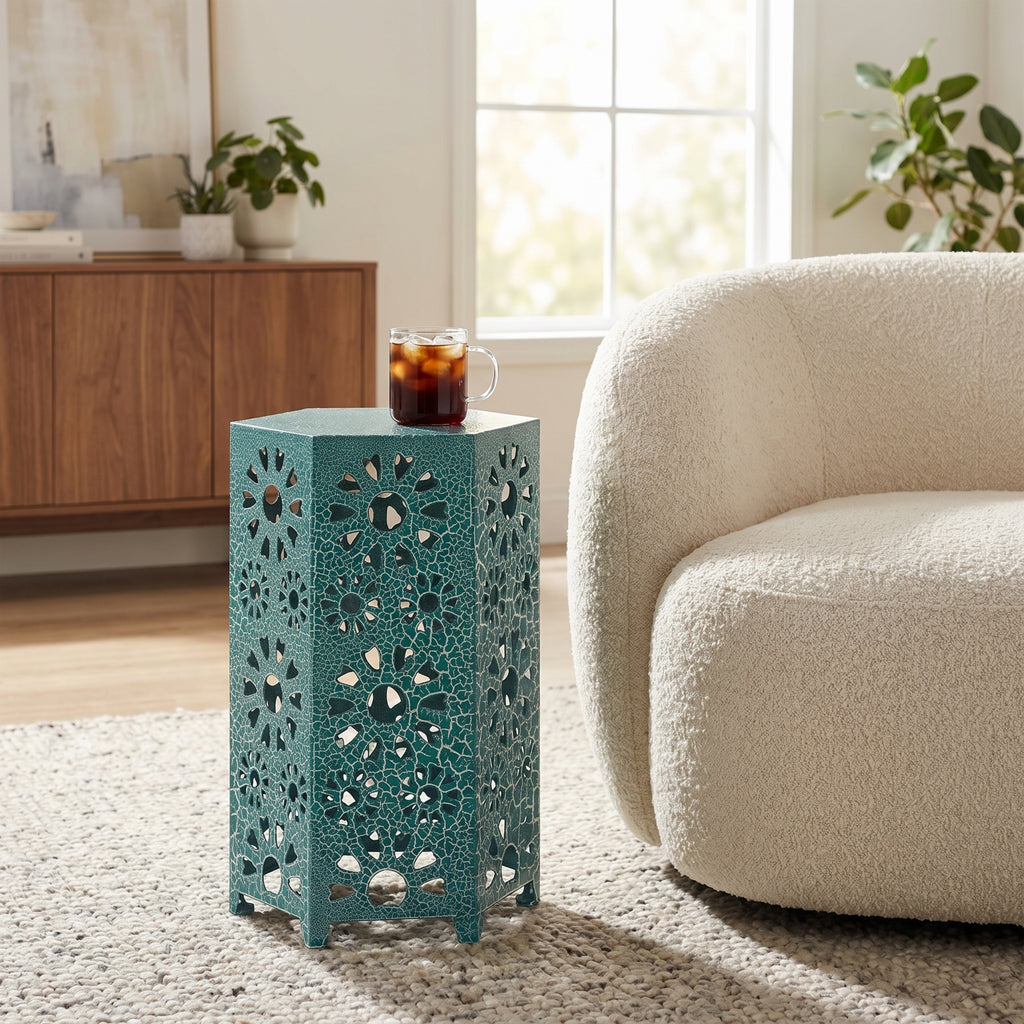 Eliana 12" Side Table, Outdoor End Table, Accent Table