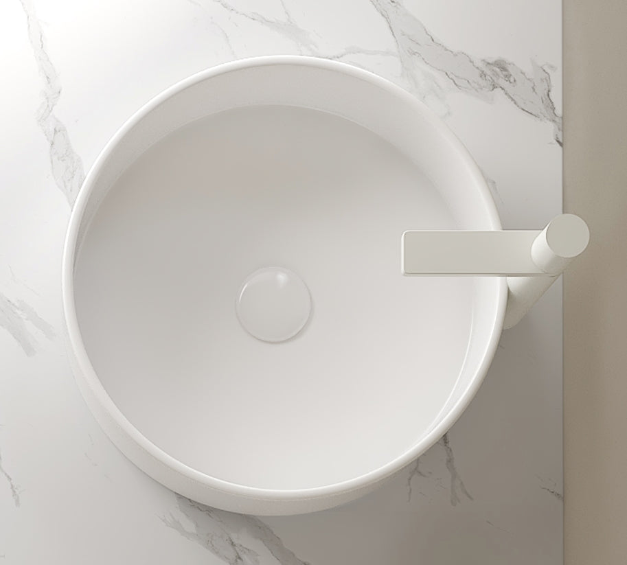 MUNIN 16'' Bathroom Sink - Round Vessel Ceramic Basin