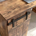 Home Office Desk with Distressed Wood Finish