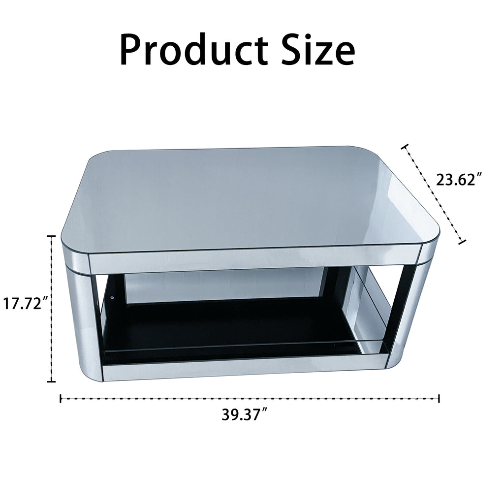 Baked Curved Mirror Coffee Table
