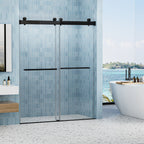56 to 60 in. W x 76 in. H Double Sliding Frameless Shower Door