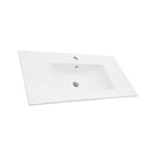 36"x18" White Rectangular Single Vanity Top