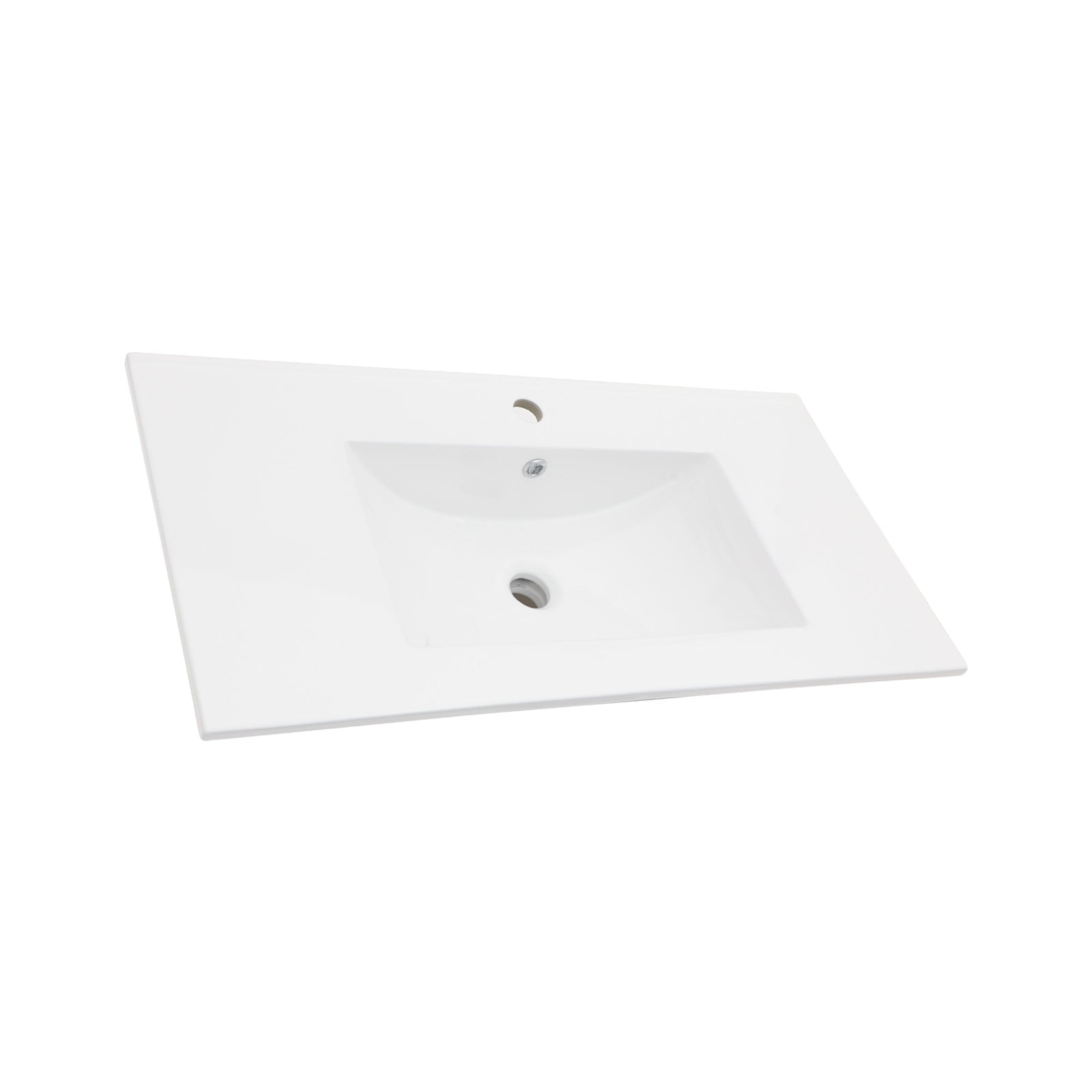 36"x18" White Rectangular Single Vanity Top