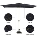 6.5 x 10 ft Rectangular Patio Umbrella