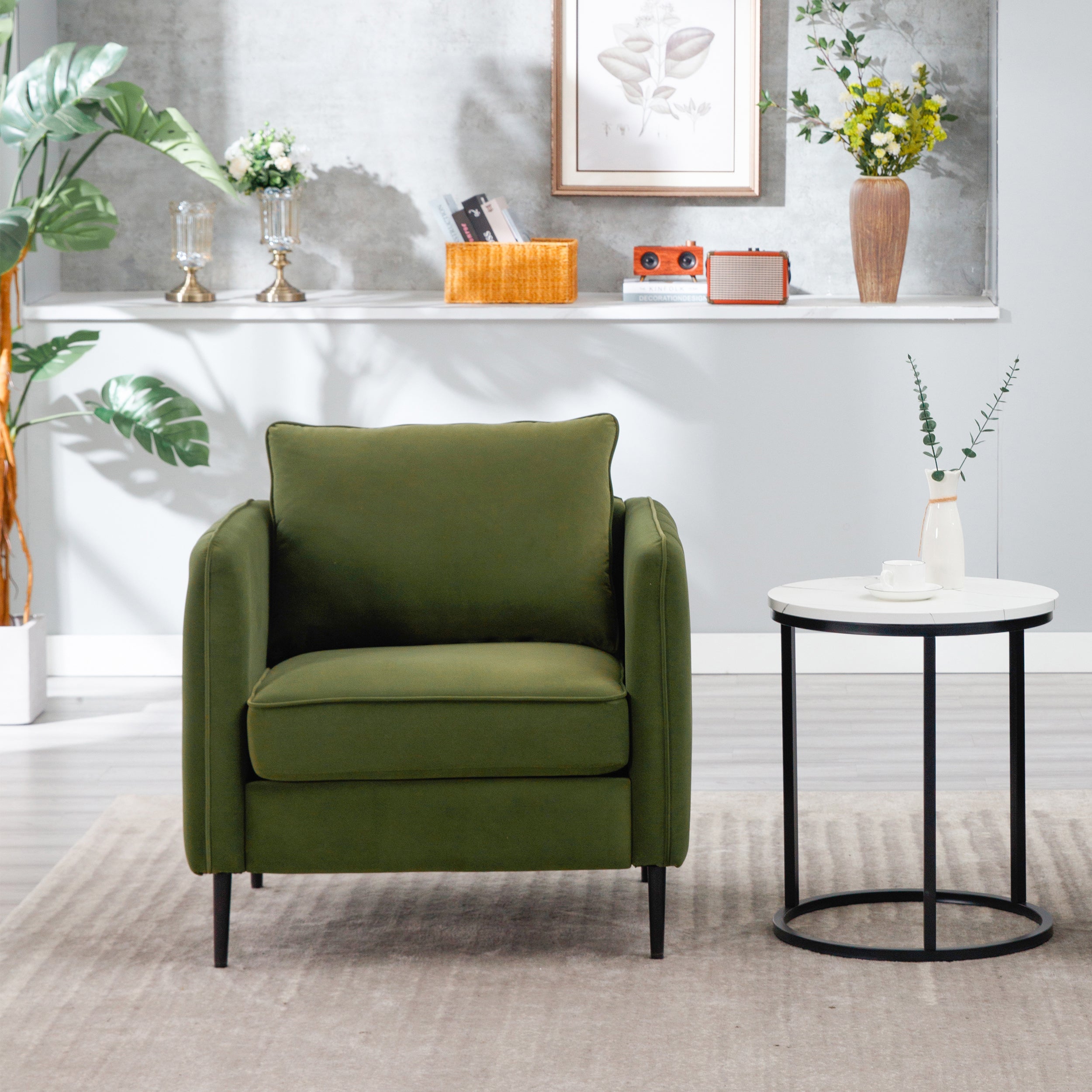 Velvet Accent Chair for Living Room