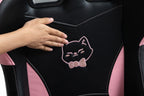 Cute Cat Gaming Chair with Paw Lumbar Cushion