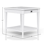 White Finished End Table With Storage Drawer