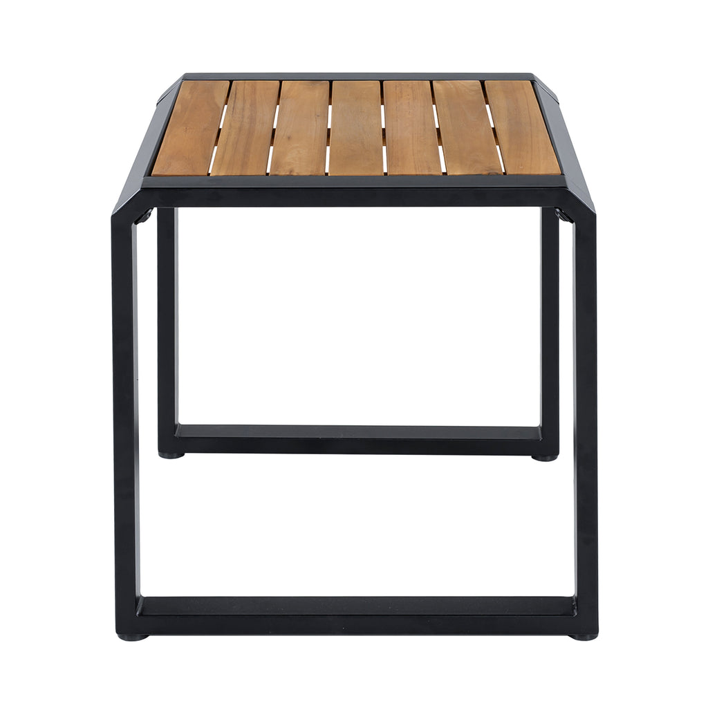 Outdoor Side Table with Teak Wood Top