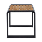 Outdoor Side Table with Teak Wood Top