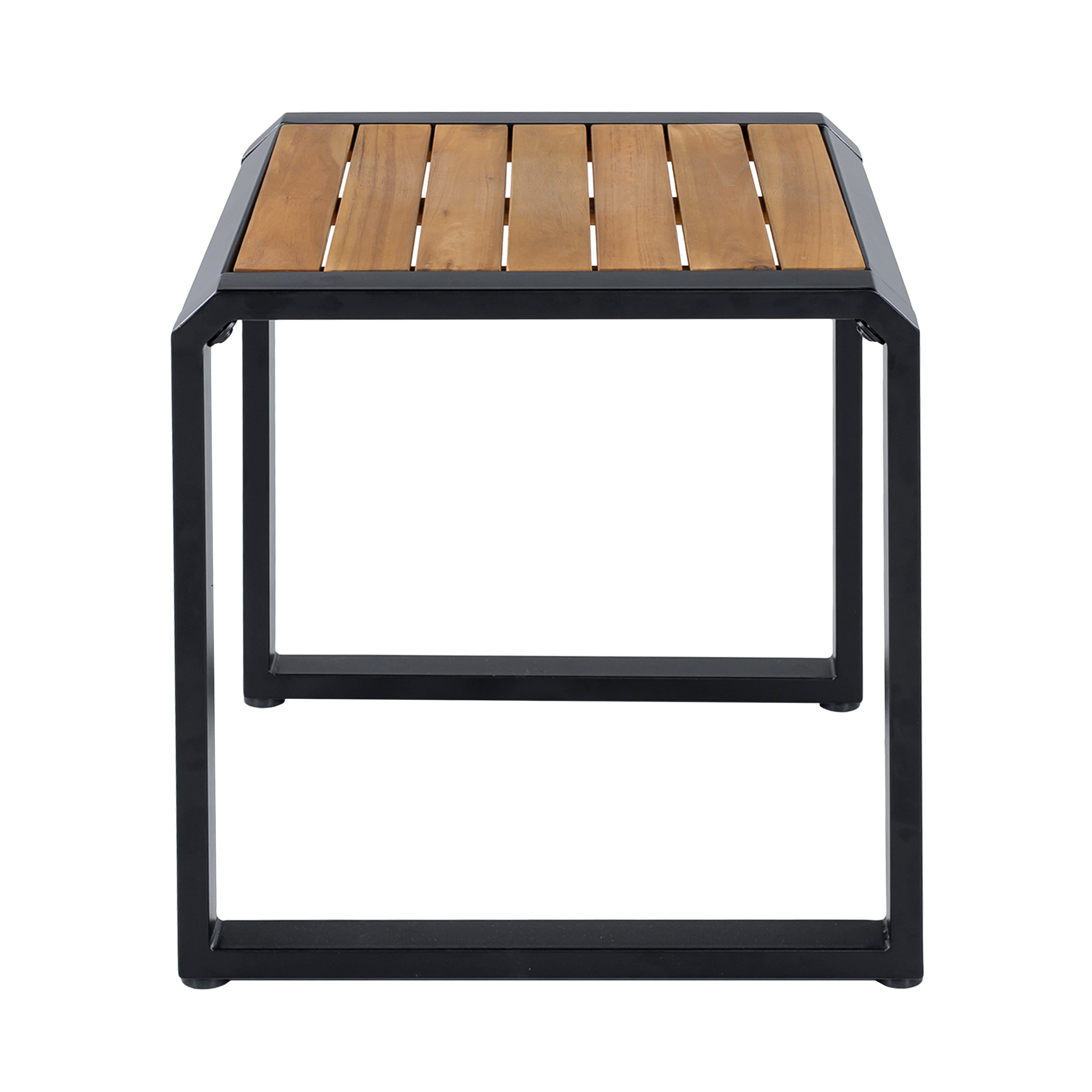 Outdoor Side Table with Teak Wood Top