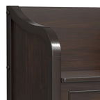 Connaught 30 Inch Wide Solid Wood Small Entryway Storage Bench