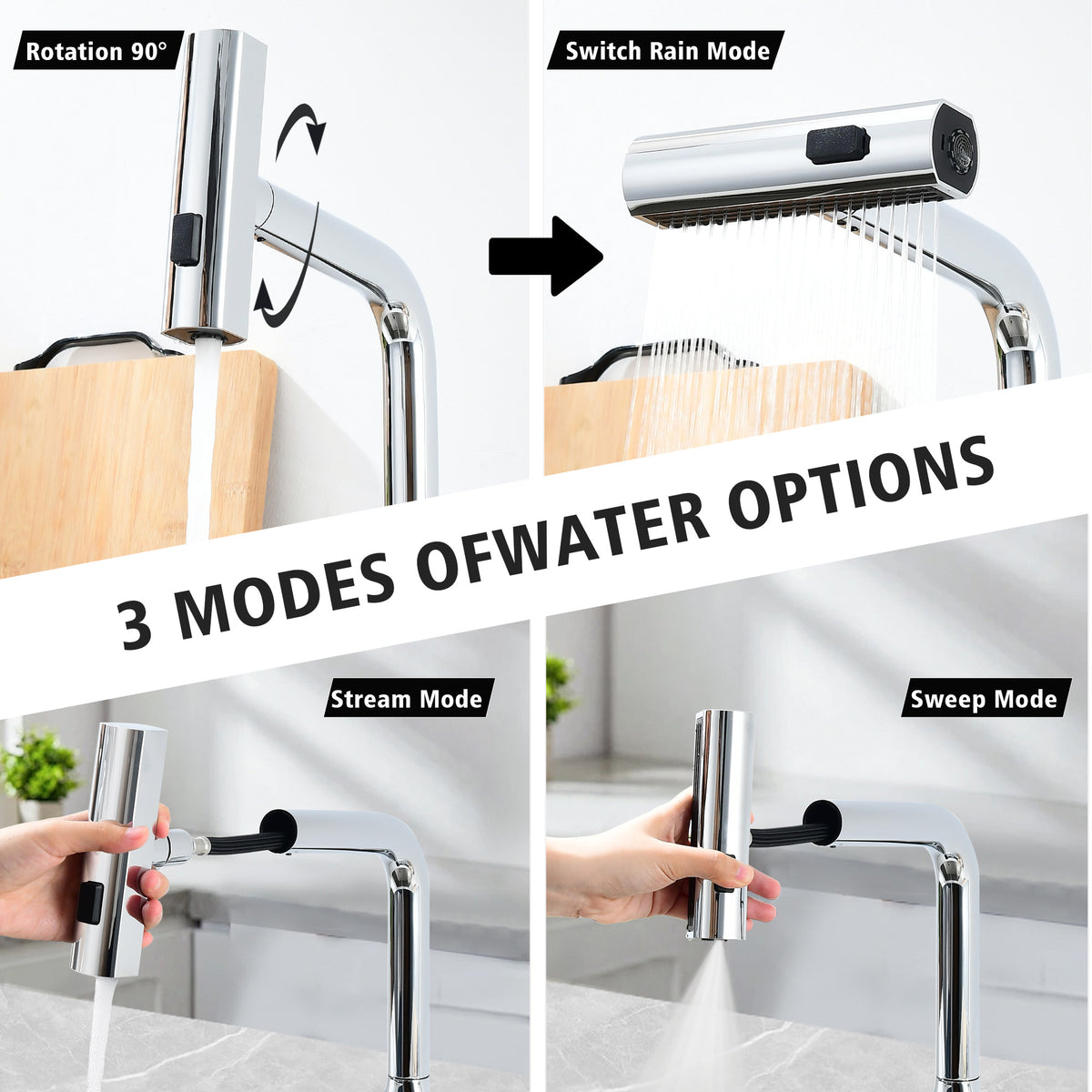Touchless Chrome Kitchen Faucet