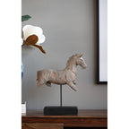 14" Antique Horse Statue On Stand
