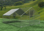 Large Metal Chicken Coop - Poultry Cage with Waterproof Cover