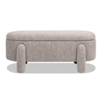 Hugo 49" Oval Fully Upholstered Storage Bench in Boucle