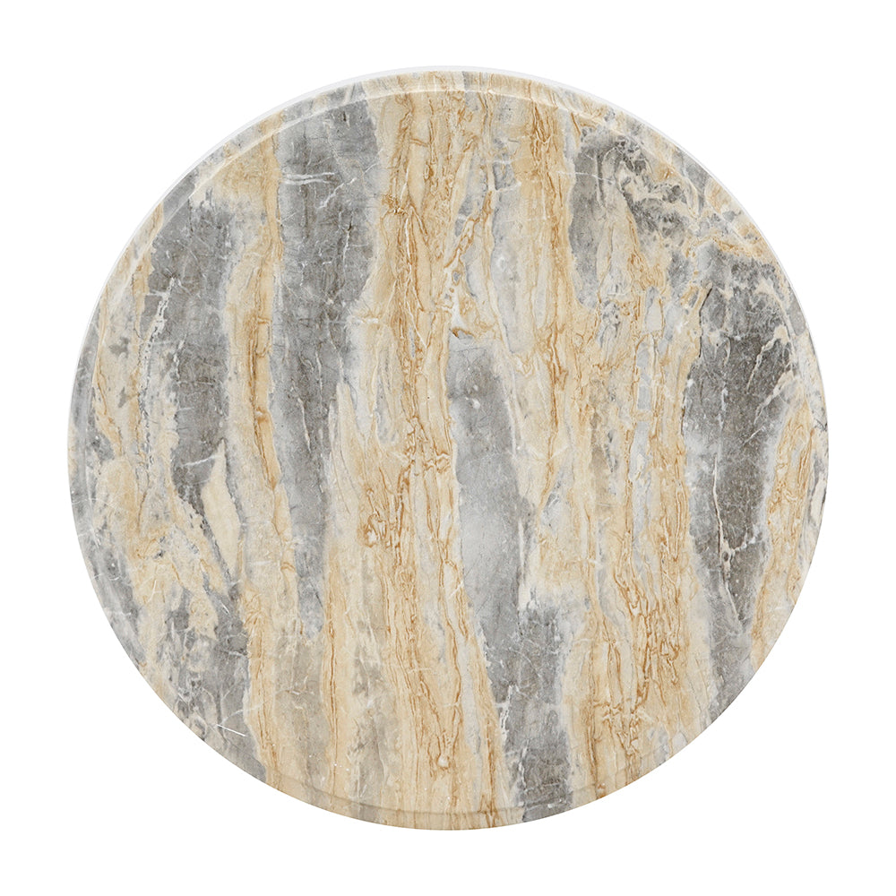 18.5-Inch Modern Marble-Look Stool