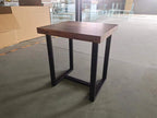 Walnut Night Stand, MDF Side Table with Metal Legs