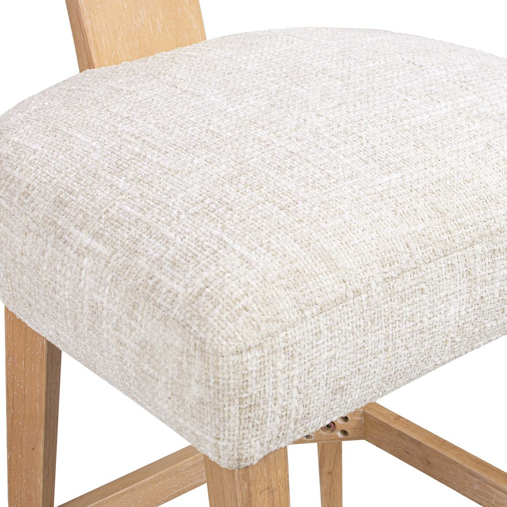 Penny Round Arched Upholstered Counter Stool, Set of 2, Travertine