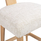 Penny Round Arched Upholstered Counter Stool, Set of 2, Travertine
