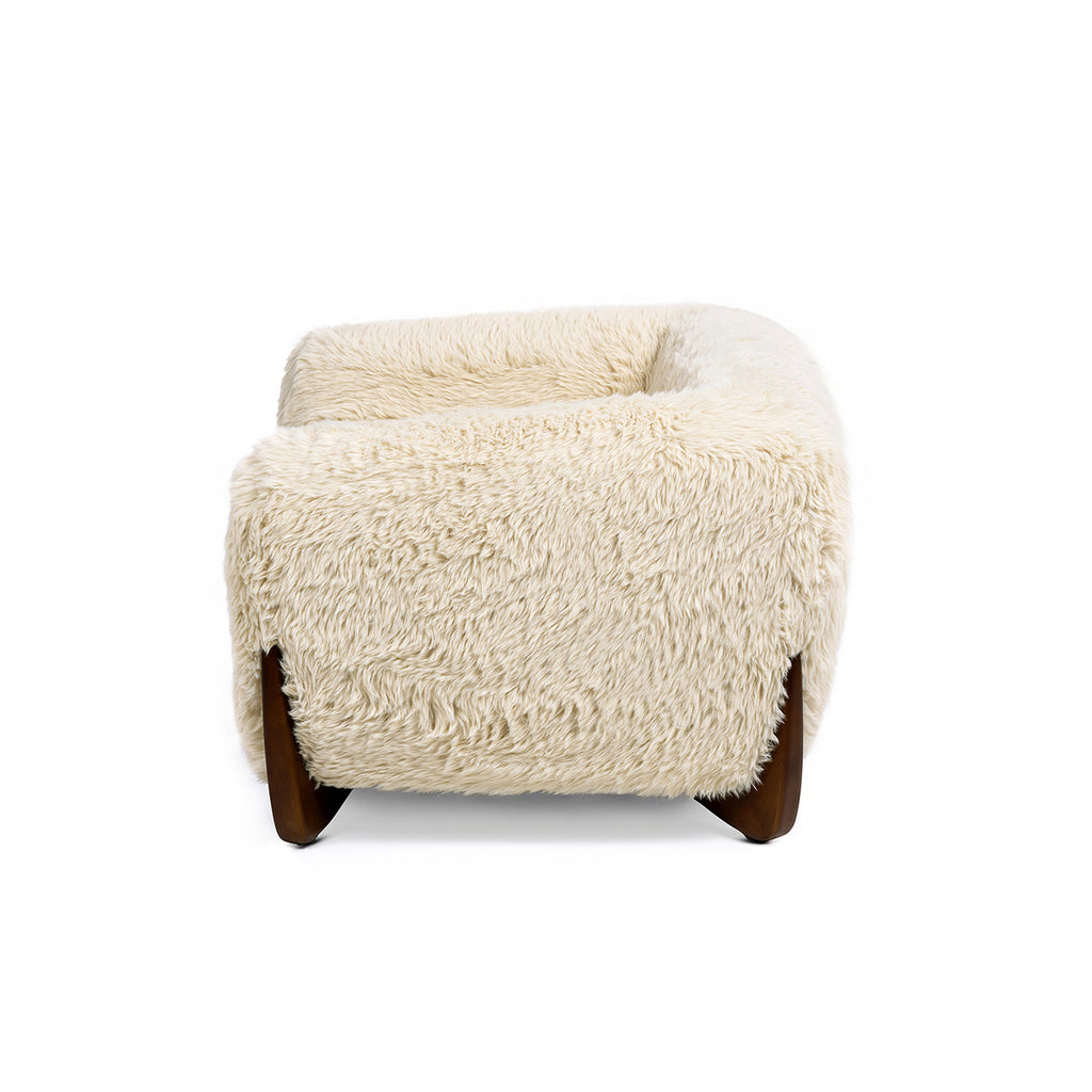 Alpine Sherpa Dog Sofa Bed, 36.5-Inch, Medium, Cream Beige