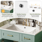 30" Bathroom Vanity with Ceramic Sink