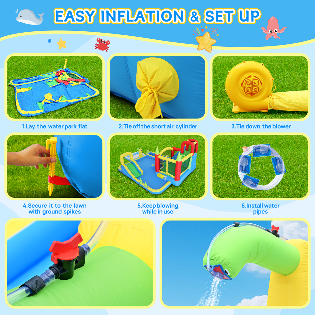 11 In1 Inflatable Slide Water Park