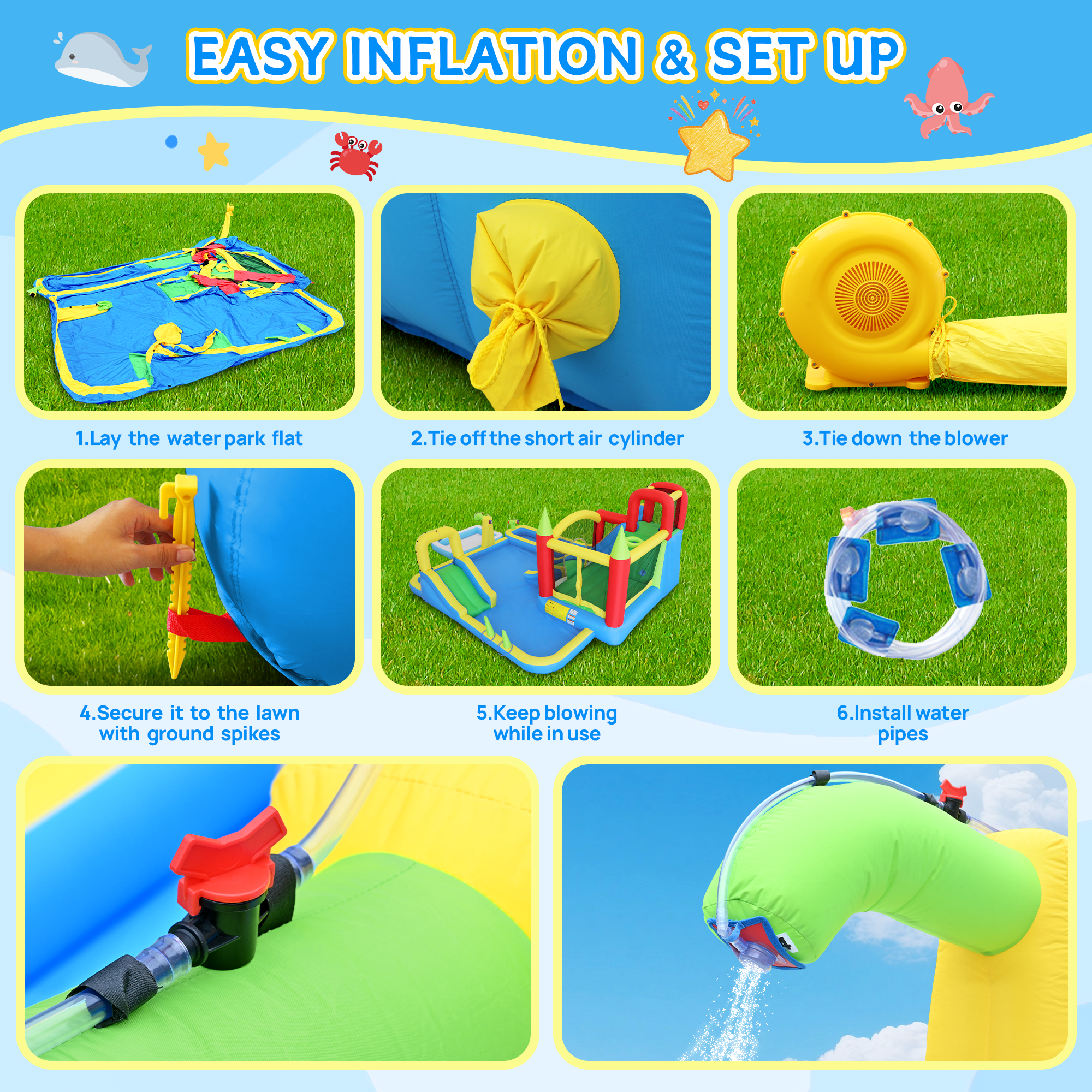 11 In1 Inflatable Slide Water Park