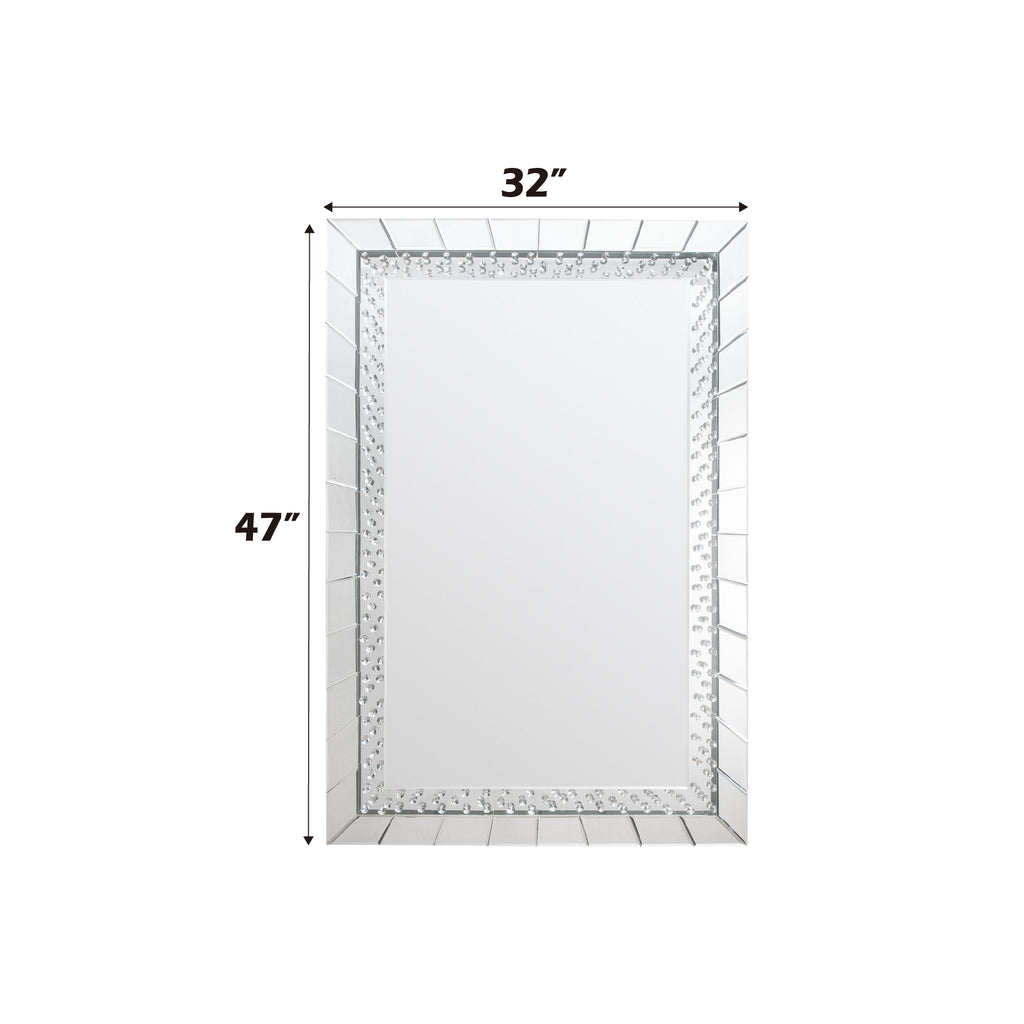 Nysa Mirrored & Faux Crystals Accent Mirror