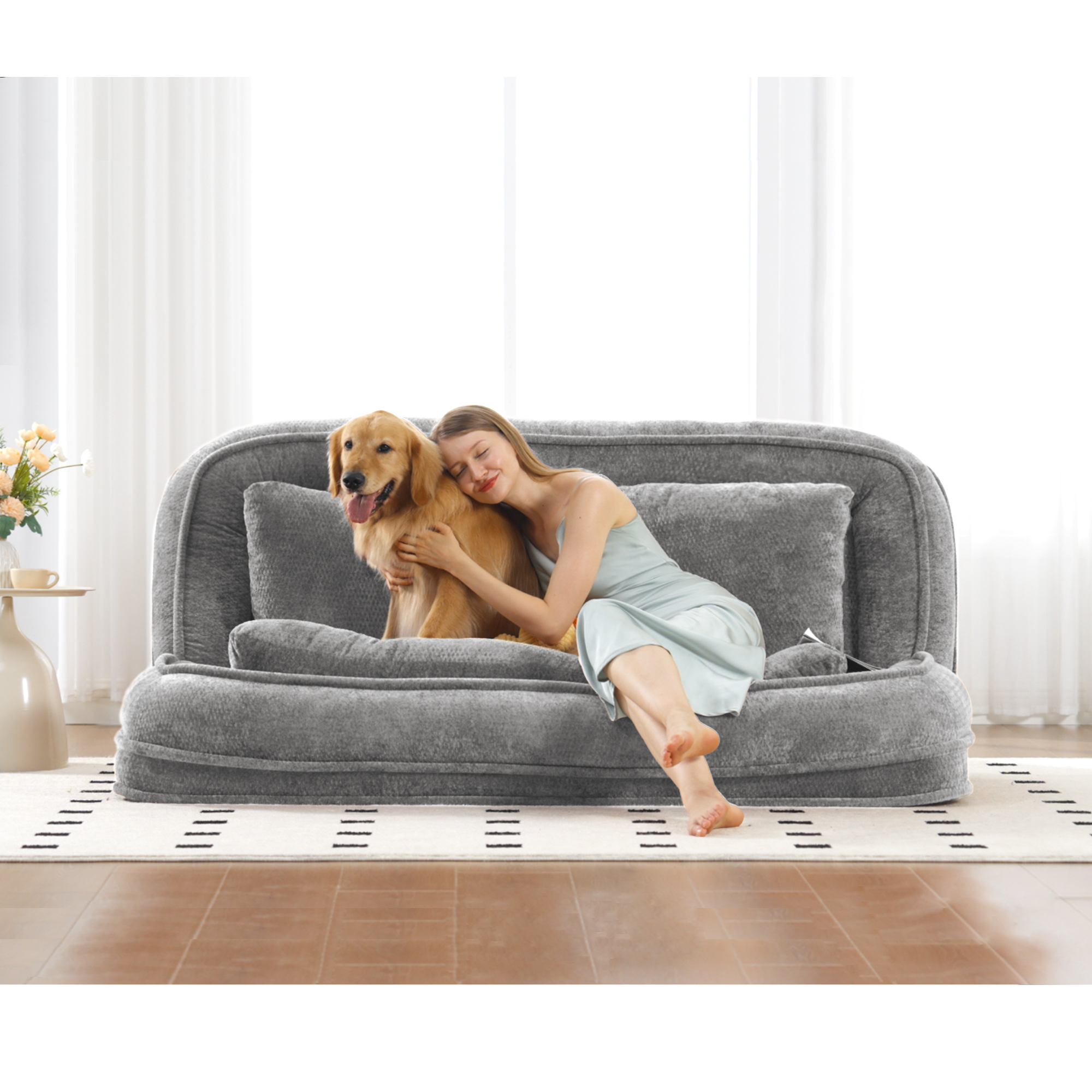 Double Human Dog Bed Lazy Sofa