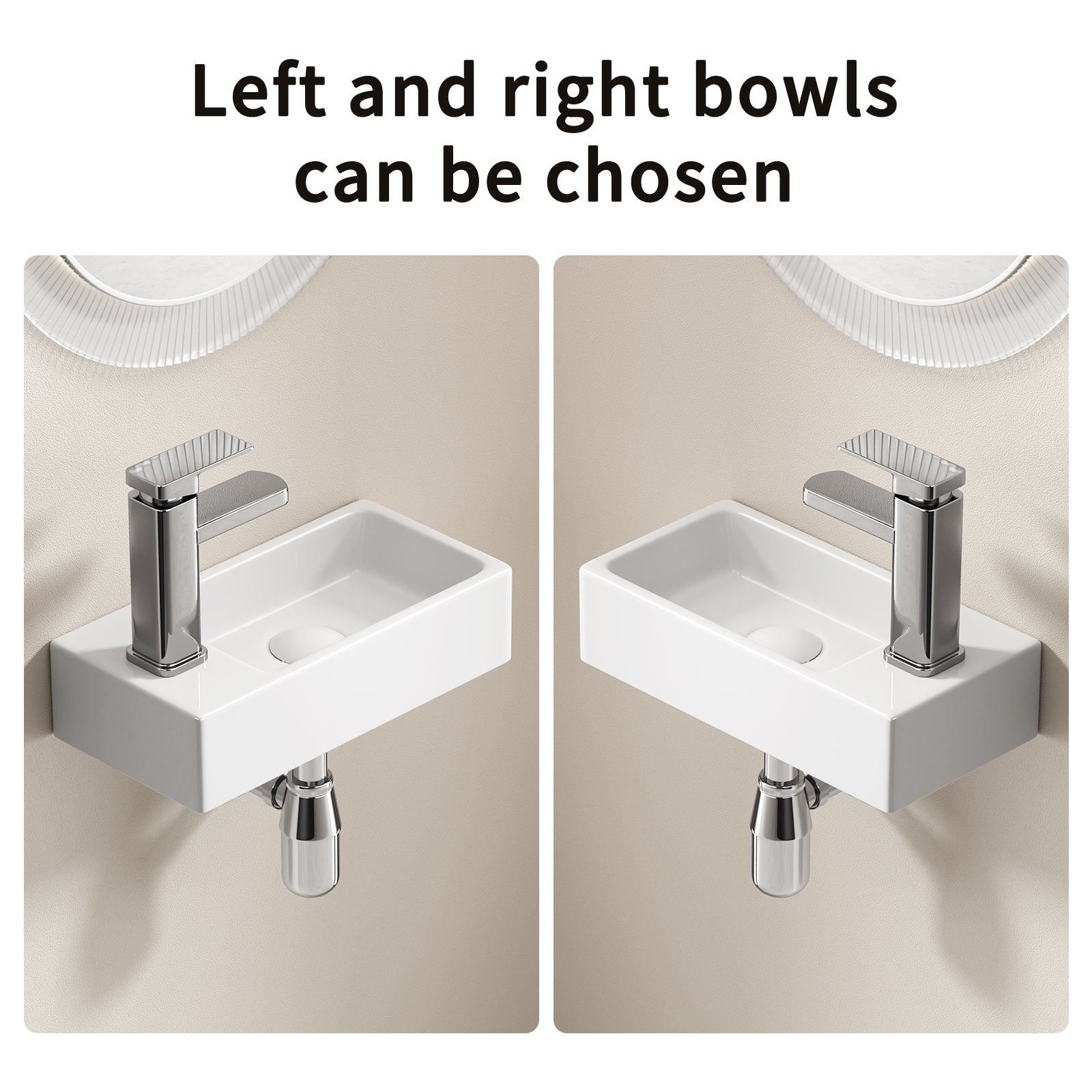 Wall-Mounted Ceramic Bathroom Sink