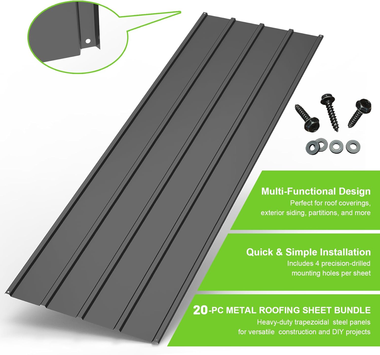 20PCS Metal Roofing Panels