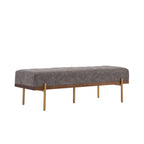 Upholstered Channel Tufted Ottoman Bench Seat