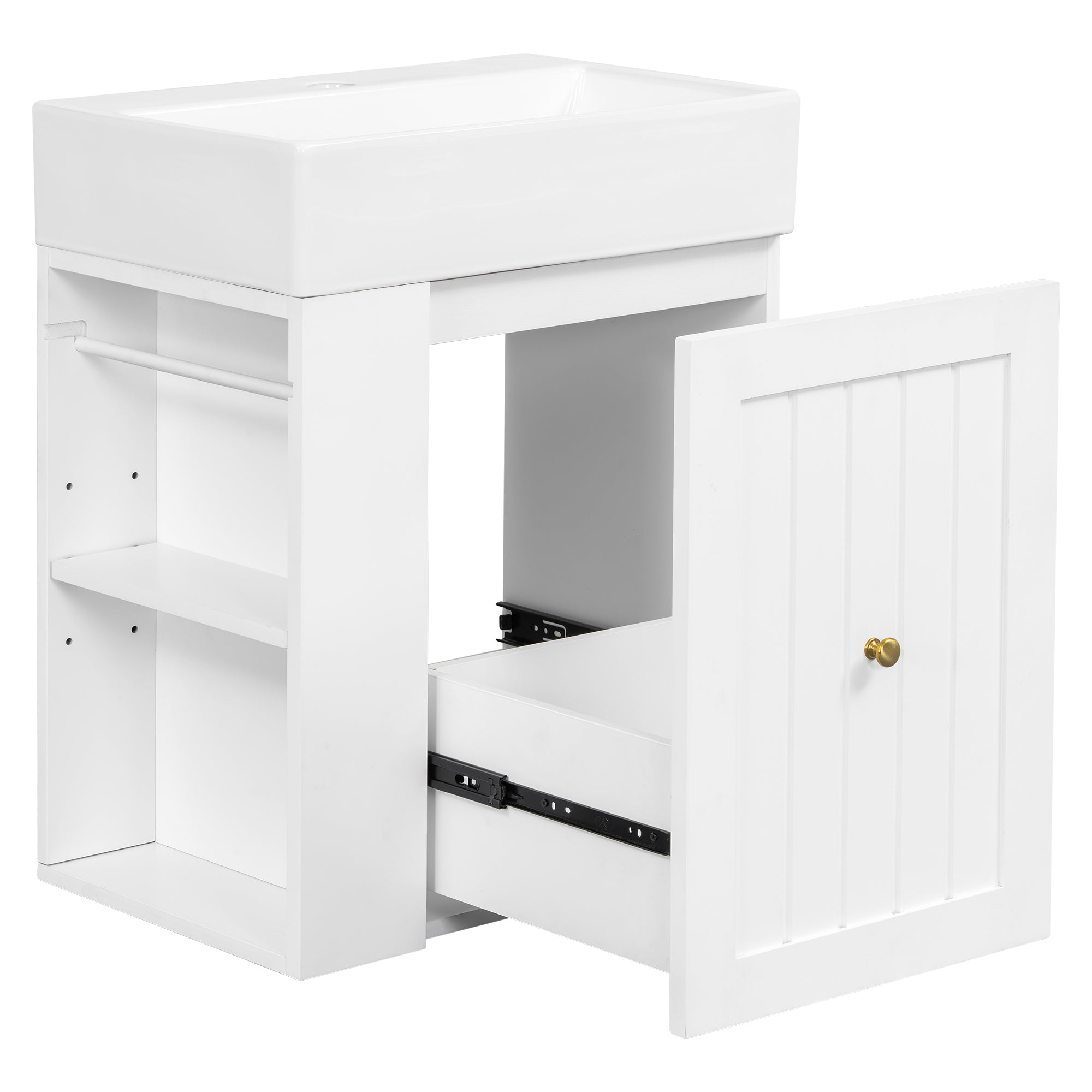 20-Inch Bathroom Vanity with Ceramic Sink