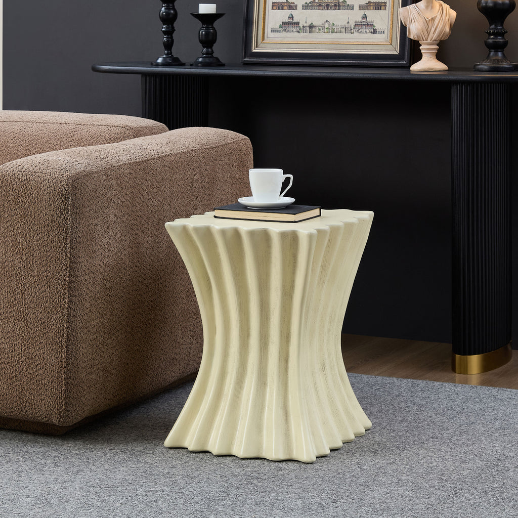 15.16 Inch Vintage Sturdy Fiberglass Side Table