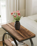 23.6 Inch Narrow 3-Tier End Table with Storage