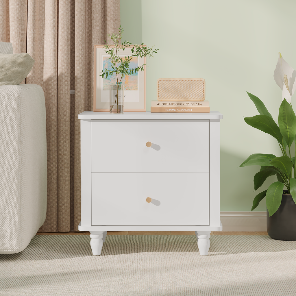 Modern 2-Drawer Nightstand