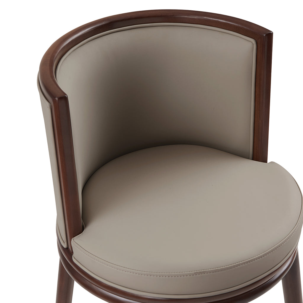 Evalyn Wood Upholstered Counter Stool