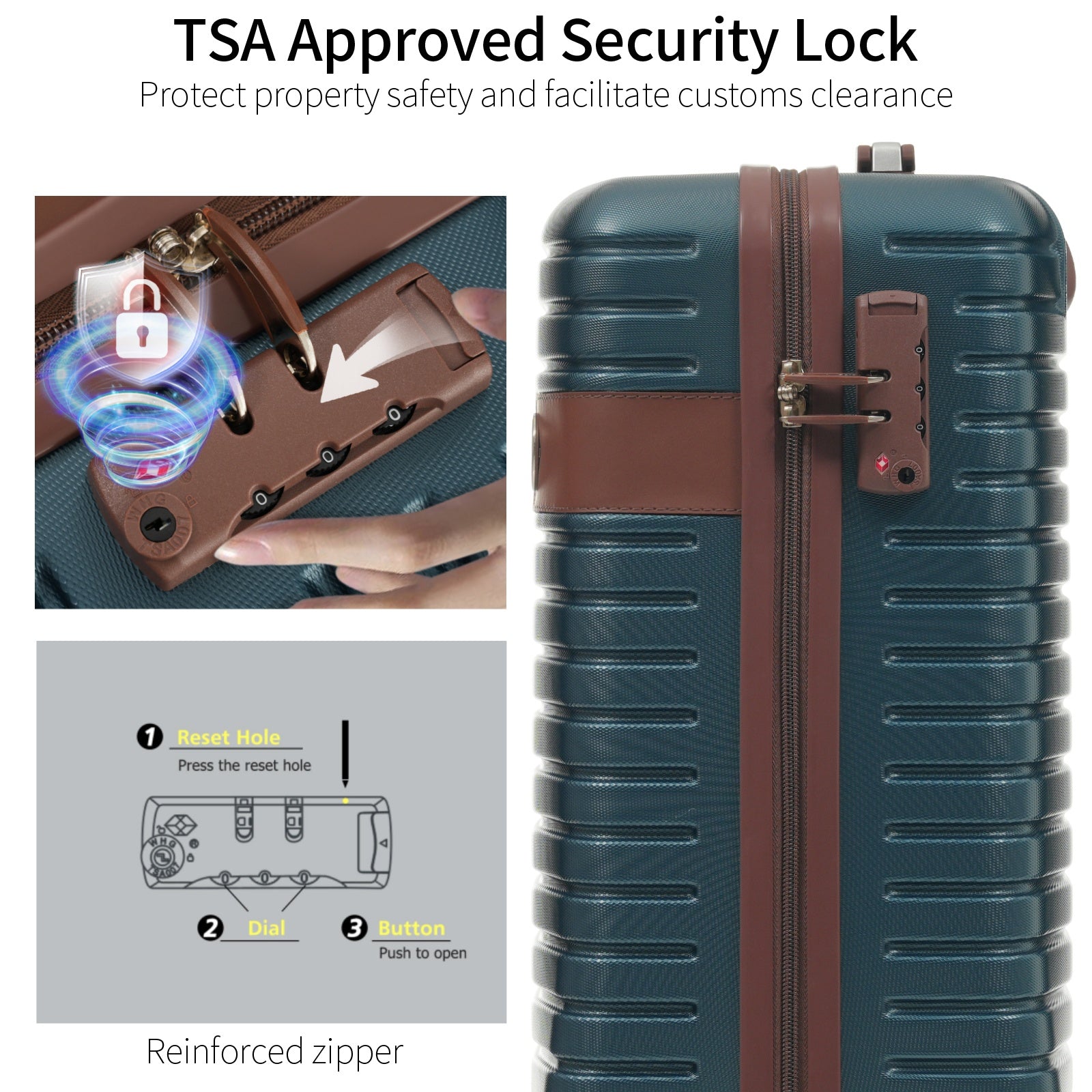3 Piece Carry-On Luggage Set - Airline Approved