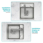 13" Undermount Workstation Bar Sink with Folding Faucet