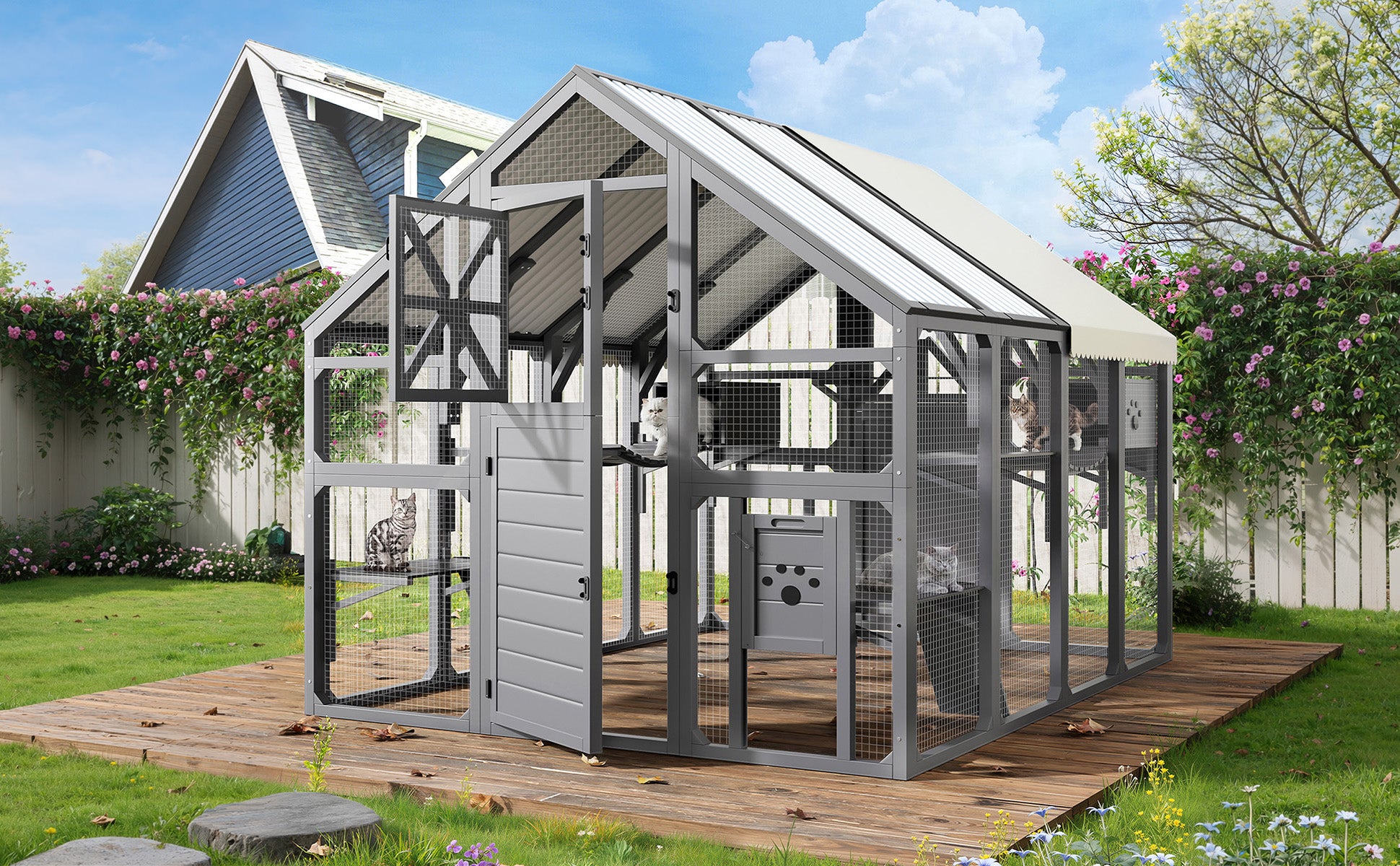 Extra Large Catio Outdoor Cat Enclosure