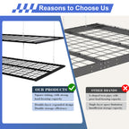 Overhead Double-Layer Garage Storage Rack 4x8 FT