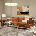 Knox 84" Modern Farmhouse Sofa - Burnt
