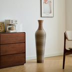 Hand-Woven PVC Rattan Floor Vase