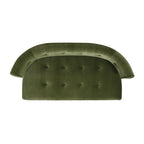 Jared Roll Arm Tufted Bench Settee, Olive